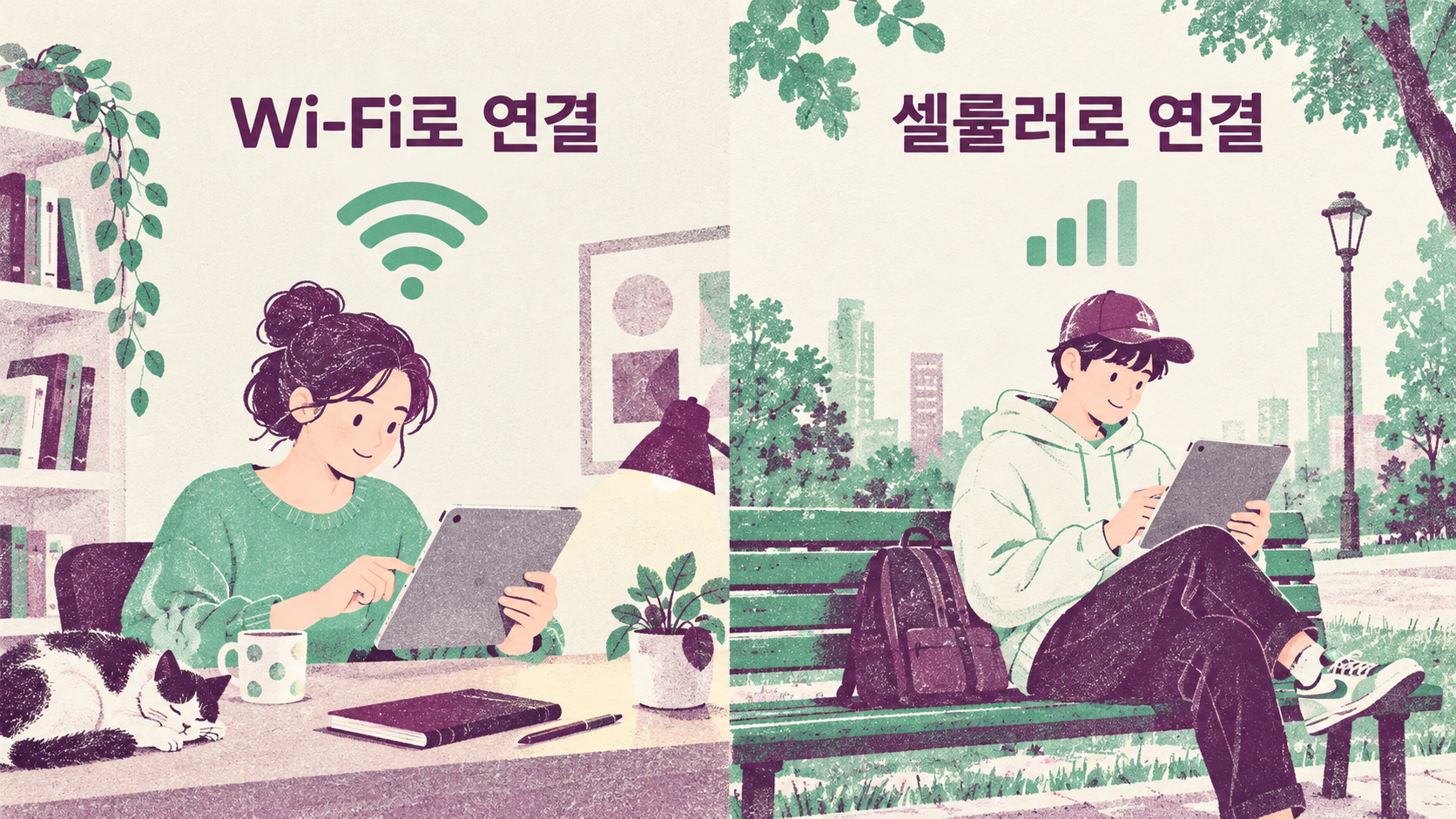 사용할 장소와 인터넷 연결 방식을 먼저 나누어 생각해 보세요. — AI 생성 예시