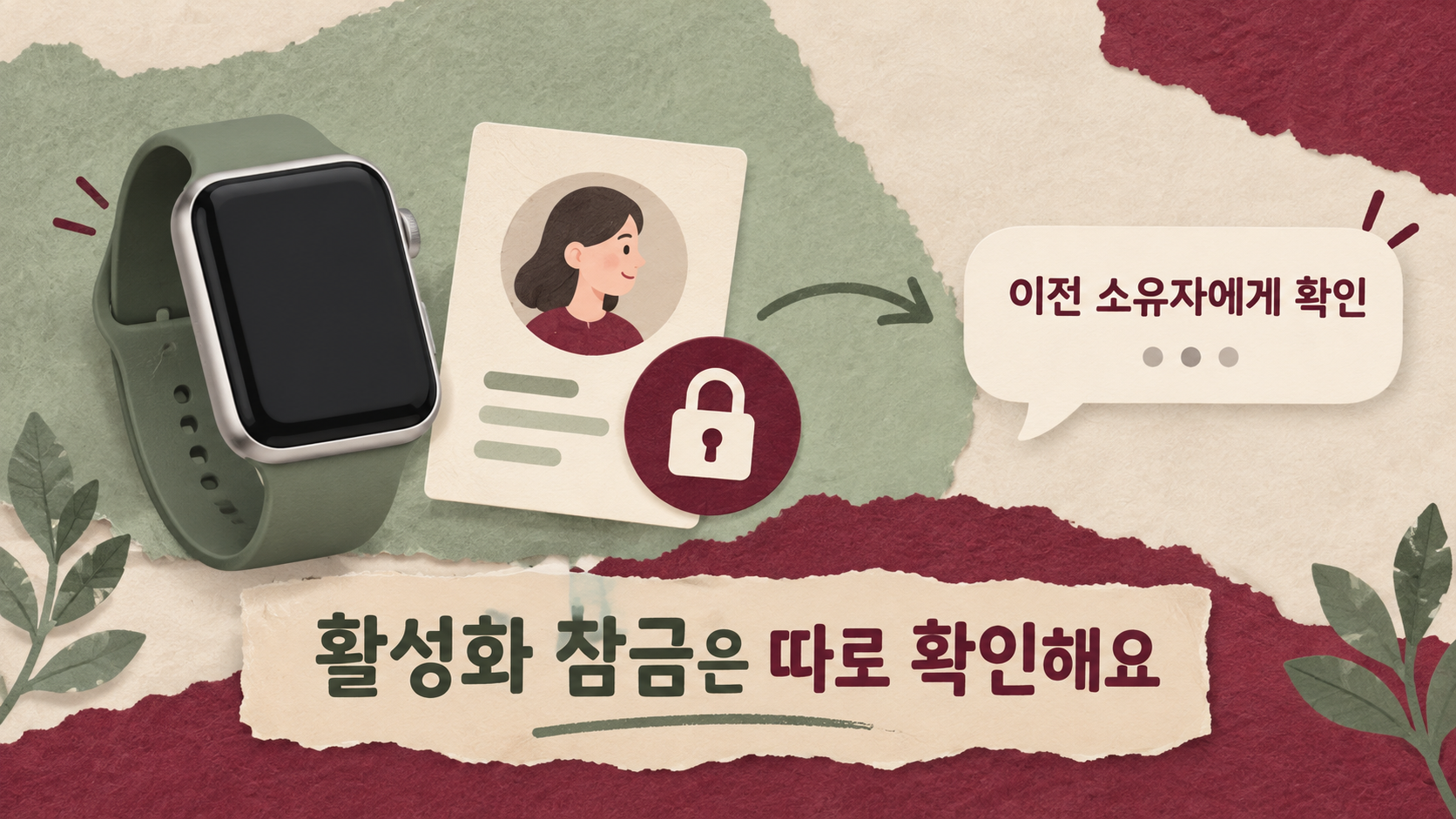 활성화 잠금은 모델 호환성과 별도로 이전 소유자에게 확인해야 합니다. — AI 생성 예시
