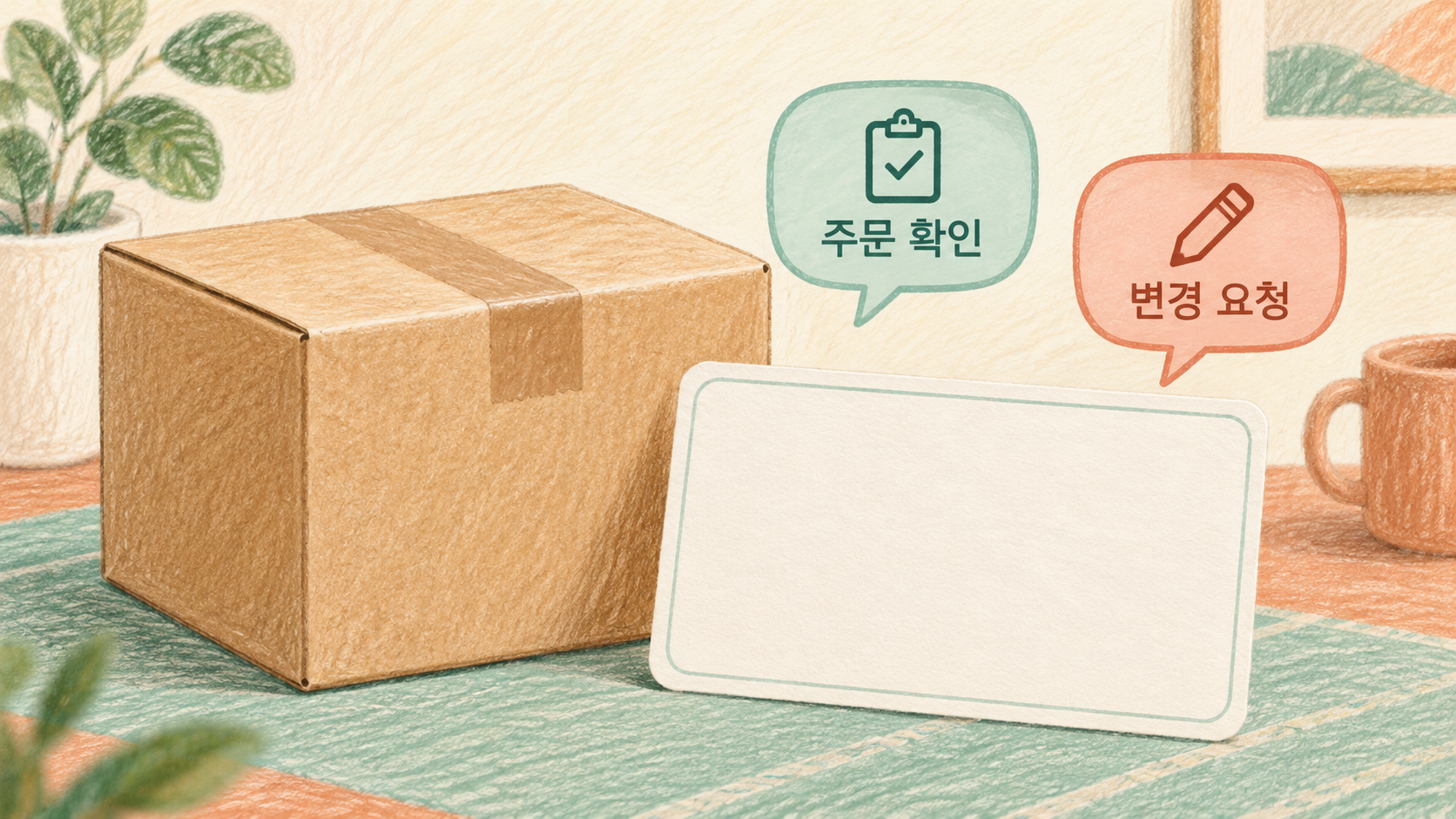 주문과 발송 상태를 확인한 뒤 공식 상담으로 변경 가능 여부를 문의하세요. — AI 생성 예시