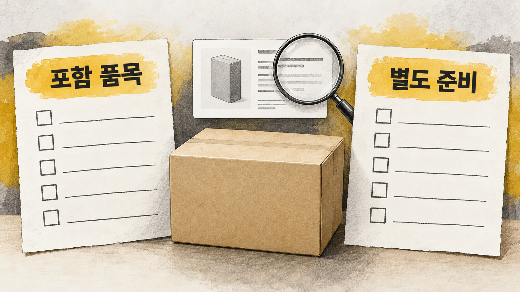 포함 품목을 먼저 읽고 필요한 액세서리만 따로 준비해 보세요. — AI 생성 예시