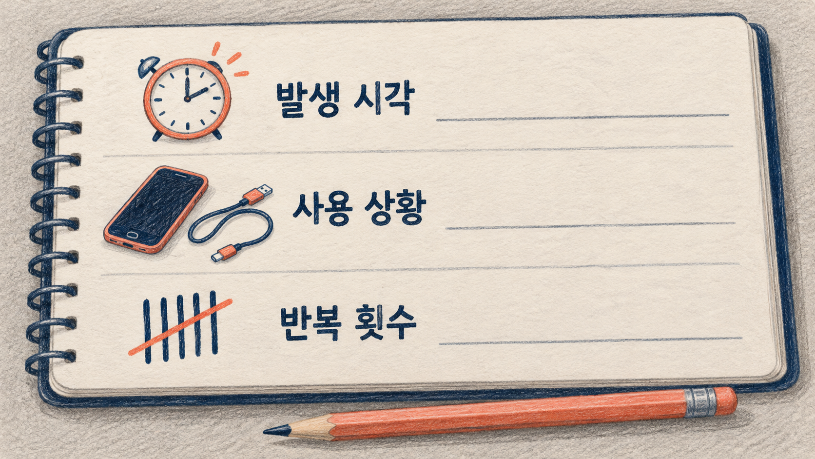 상담 전에는 발생 시각·사용 상황·반복 횟수를 함께 적어 두면 증상을 설명하기 쉽습니다. — AI 생성 예시